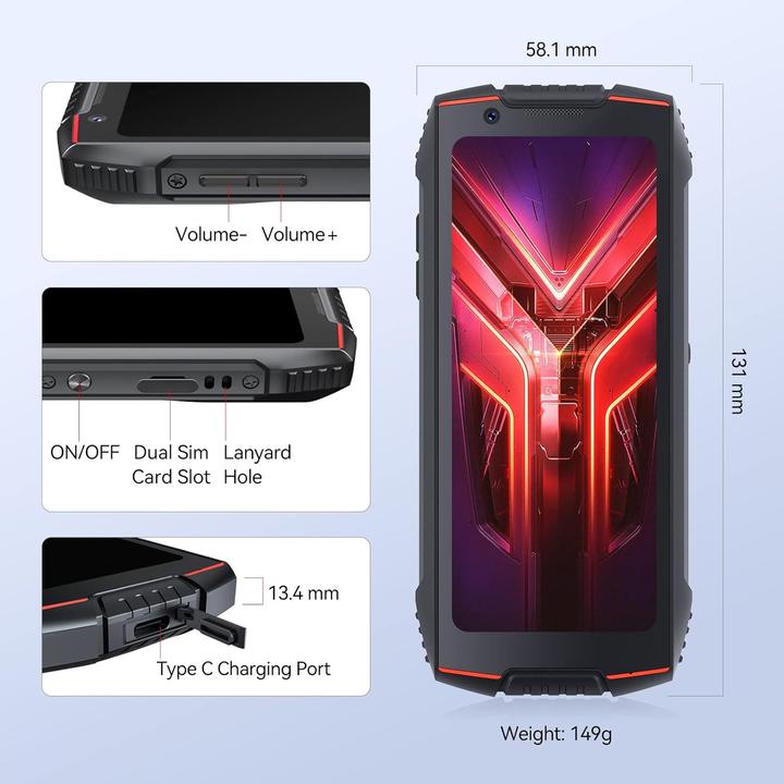 Produktbild Cubot Outdoor Handy (128 GB, Black, 4.50", Dual SIM, 20 Mpx, 4G)
