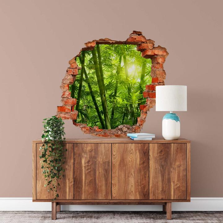 Actual product image Trenddeko 3D sunshine in bamboo forest (120 x 114 cm)