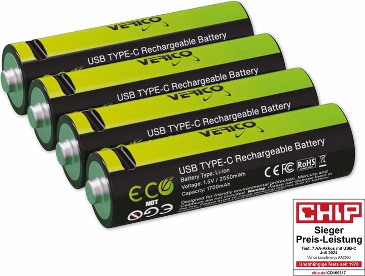 Produktbild Verico LoopEnergy AA (4 Stk., AA, 1700 mAh)