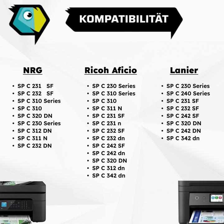 Immagine prodotto Inkadoo Toner kompatibel mit Ricoh 406482 / TYPESPC310HE Toner