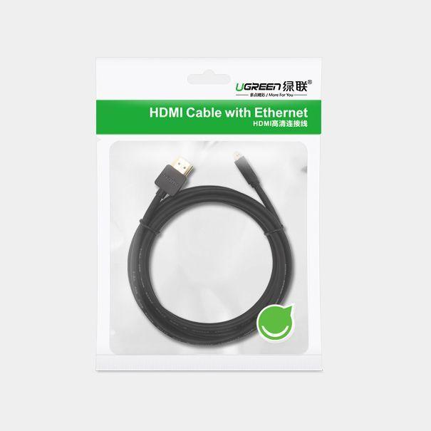 Produktbild Ugreen Micro HDMI - HDMI Cable 4K 3D 2m (black) (2 m, HDMI)