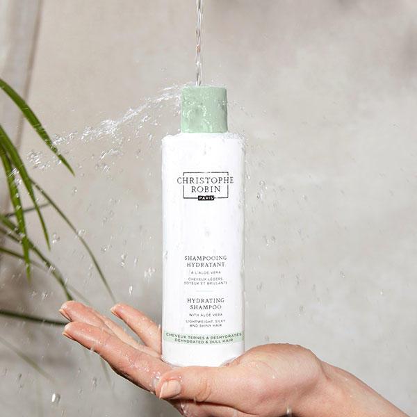 Produktbild Christophe Robin Hydrating Shampoo with Aloe Vera (250 ml, Flüssiges Shampoo)