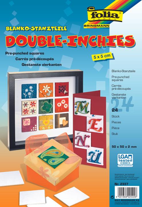Produktbild Folia Blanko Stanzteile "Double Inchies", 50 x 50 mm, weiá