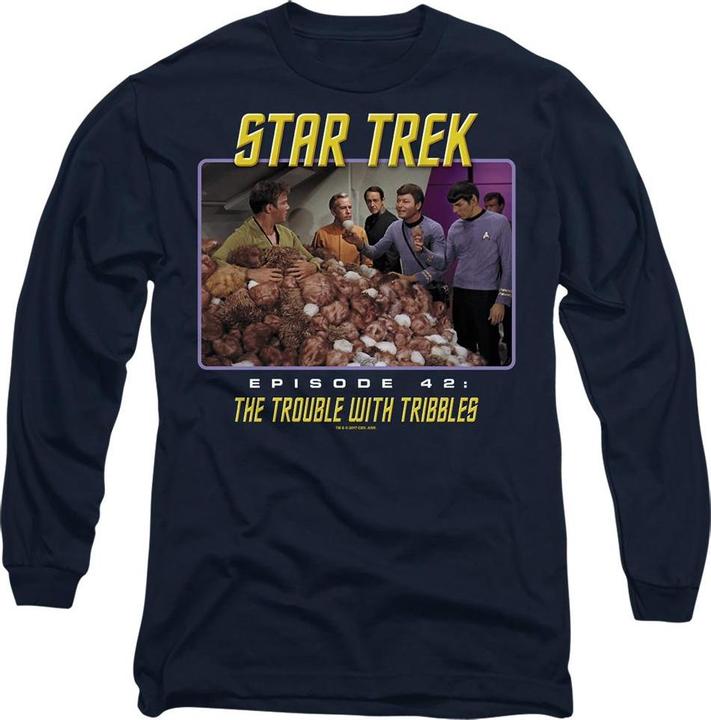 Actual product image Unisex Adult The Trouble with Tribbles T-Shirt (XXL)