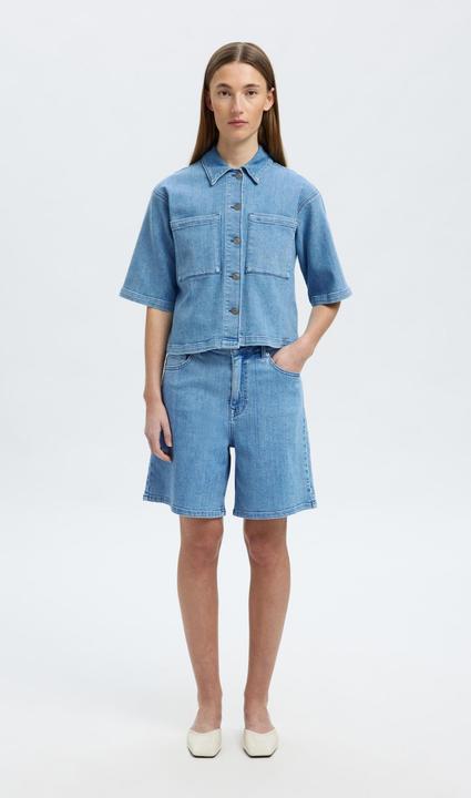 Actual product image Selected Femme Denim Kurzarmhemd (34)
