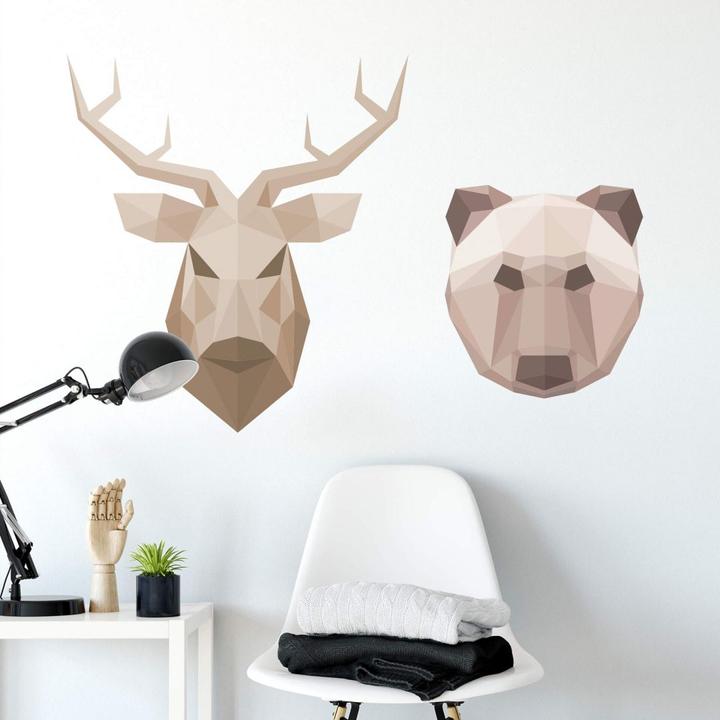Produktbild Trenddeko Polygon - Hirschkopf (80 x 90 cm)