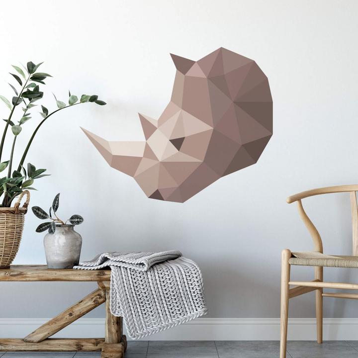Immagine prodotto Trenddeko Poligono - Testa di rinoceronte (86 x 70 cm)