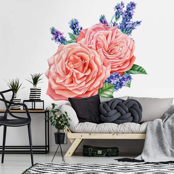 Produktbild Trenddeko Rosen Harmonie rosé XXL (80 x 80 cm)