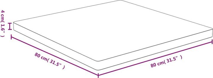 Actual product image VidaXL Douglas (80 x 80 x 4 cm)