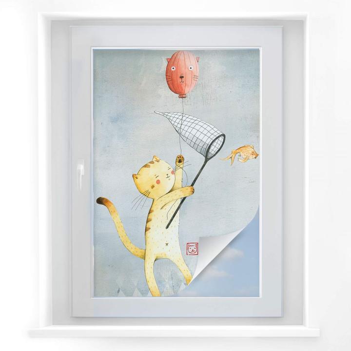 Actual product image Trenddeko Cat with balloon (90 x 140 cm)