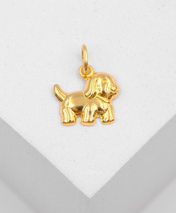 Immagine prodotto Muau Ciondolo cane oro giallo 750, 15x12 mm (Oro giallo 750/18 carati)