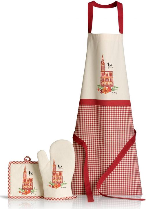 Winkler Set aus Topfhandschuh und Topflappen Kathedrale (100% Baumwolle)