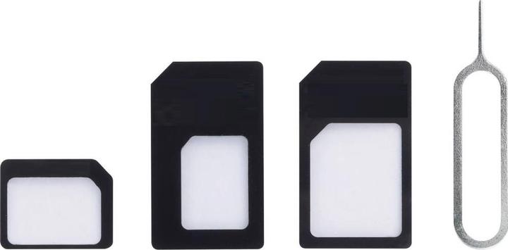Immagine prodotto PowerGuard Set di adattatori per schede Sim con strumento di apertura (4 in 1)