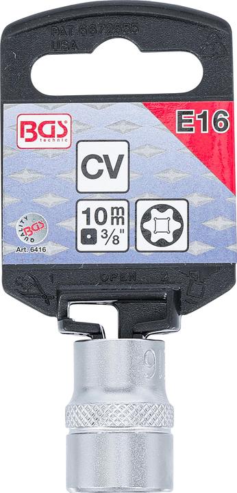 Productafbeelding BGS Dopsleutel E-profiel | aandrijving vierkant 10 mm (3/8") | SW E16