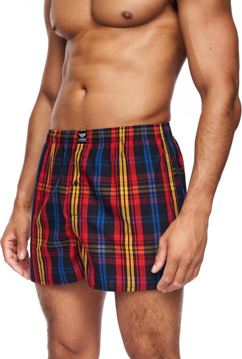 Actual product image Kandor Mens Hexster Checked Woven Boxer Shorts (Pack of 6) (XL)