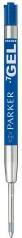 Actual product image Parker Pen Gel refill ECO, blue, line width: M, blister of 2 quick-drying, smudge-proof ink, suitable for a (Gel mine, Blue, 0.70 mm)
