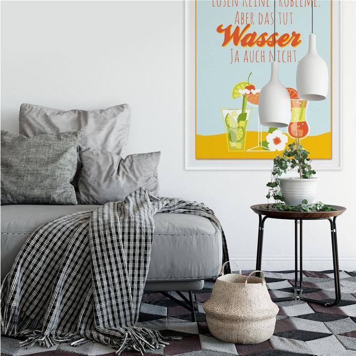 Image du produit Trenddeko Les cocktails ne résolvent pas les problèmes... (50 x 80 cm)