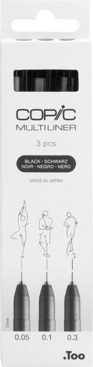 Produktbild Copic Multiliner (Schwarz, 3 x)
