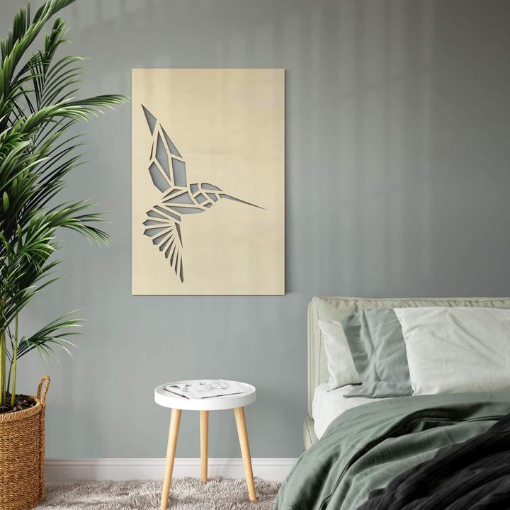 Actual product image Trenddeko Origami hummingbird (40 x 60 cm)