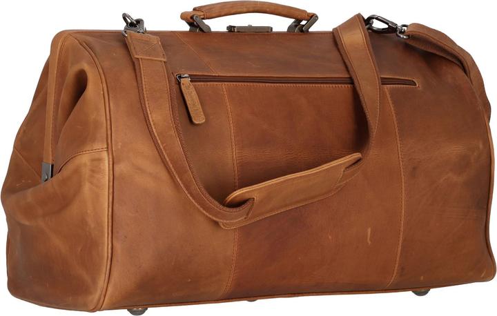 Produktbild The Vegan Cow Chesterfield Brand Leren Weekendtas Cognac Corfu (38 l)