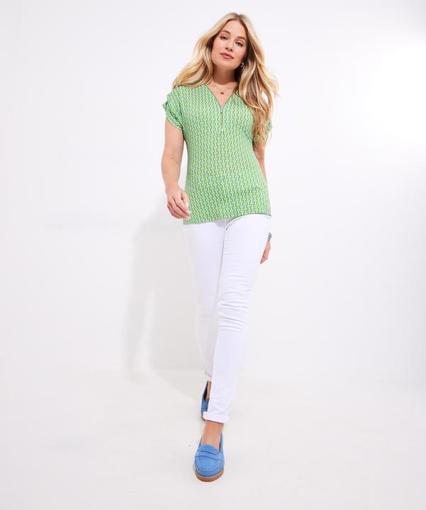 Image du produit Joe Browns Retro Geo Print Zip Neck Top (46)