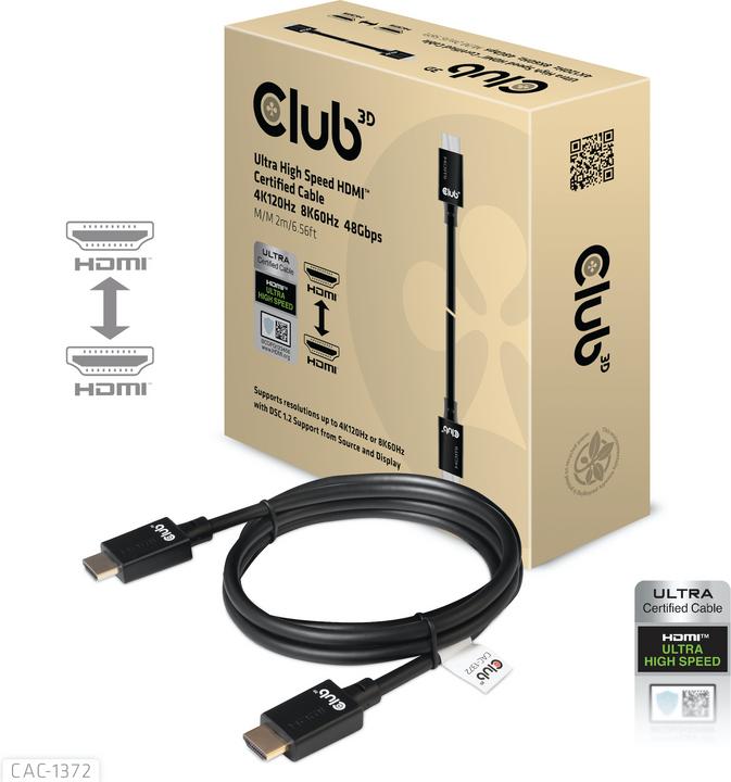 Club 3D HDMI (Typ A) — HDMI (Typ A) (2 m, HDMI)