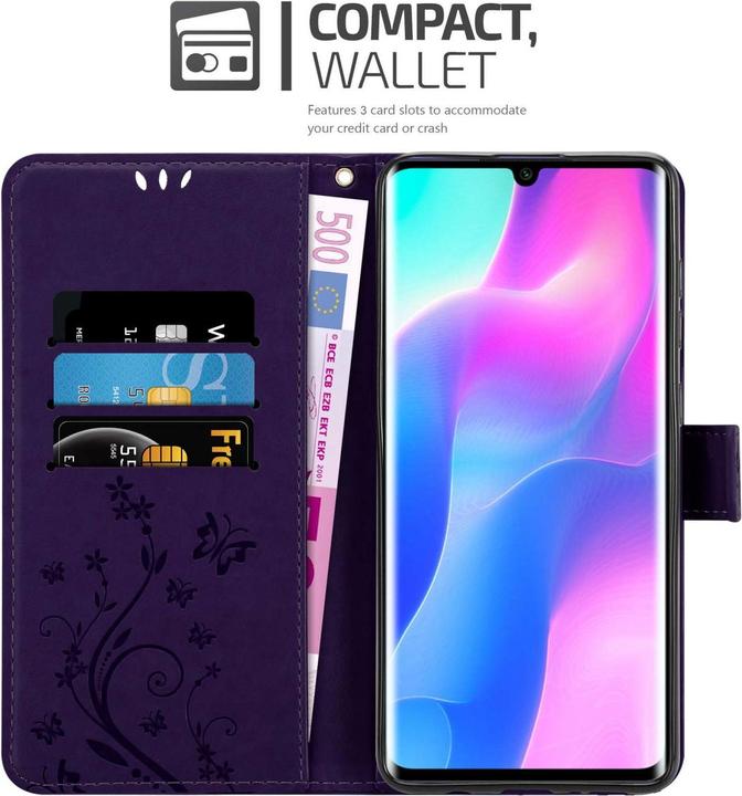 Produktbild Cadorabo Hülle für Xiaomi Mi NOTE 10 LITE mit Blumen Muster (Xiaomi Mi Note 10 Lite)