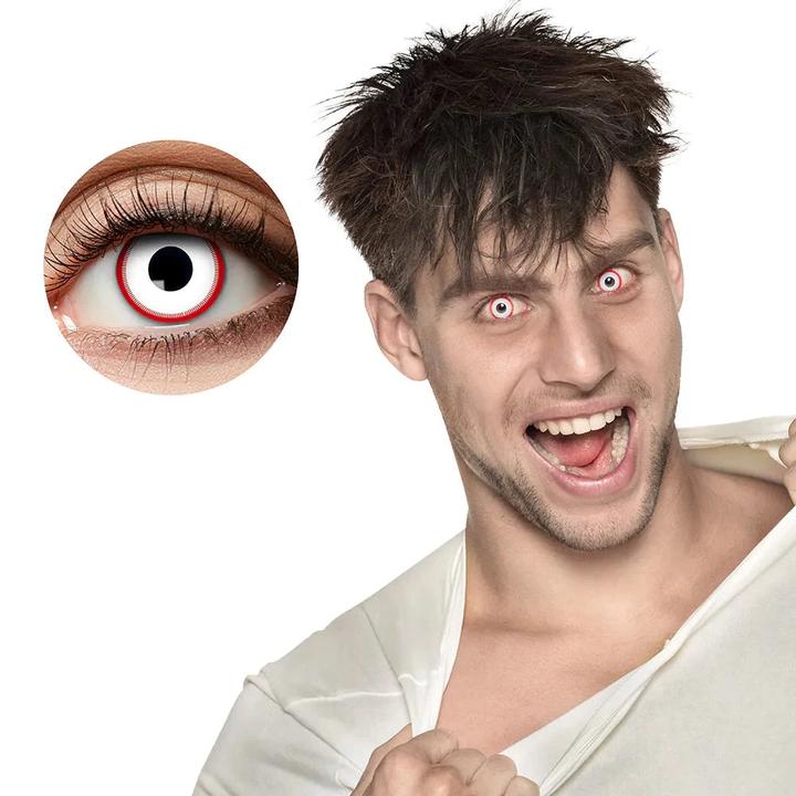 Produktbild Magni Kontaktlinsen 1 Woche Psycho (rot-weiss)