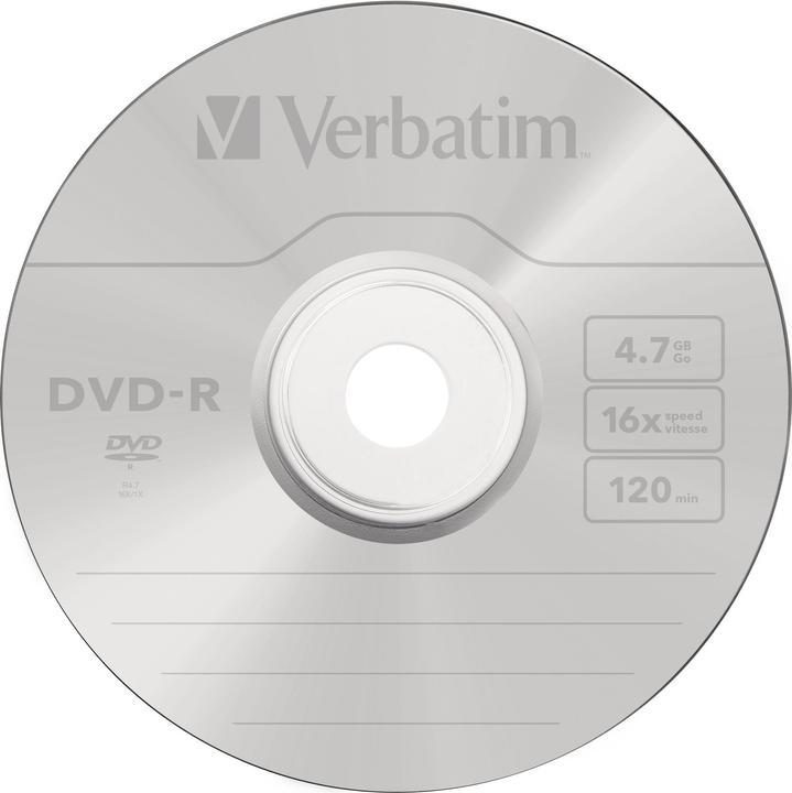 Immagine prodotto Verbatim DVD-R, 16x, 4,7 GB, 100 mandrini (100 x)