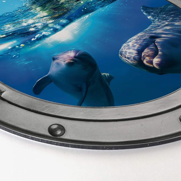 Produktbild Trenddeko 3D Optik - Dolphins Underwater (Ø 30 cm)