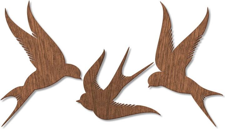 Trenddeko Oiseaux (3 pièces)