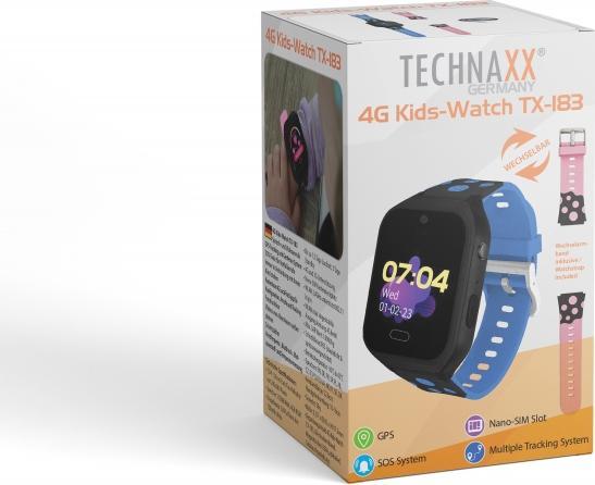 Immagine prodotto Technaxx Smartwatch per bambini con GPS, WLAN, 4G e pulsante SOS (42 mm, 4G)