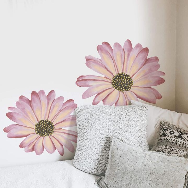 Actual product image Trenddeko Bornholm daisy flower rosé Watercolor (55 x 45 cm)