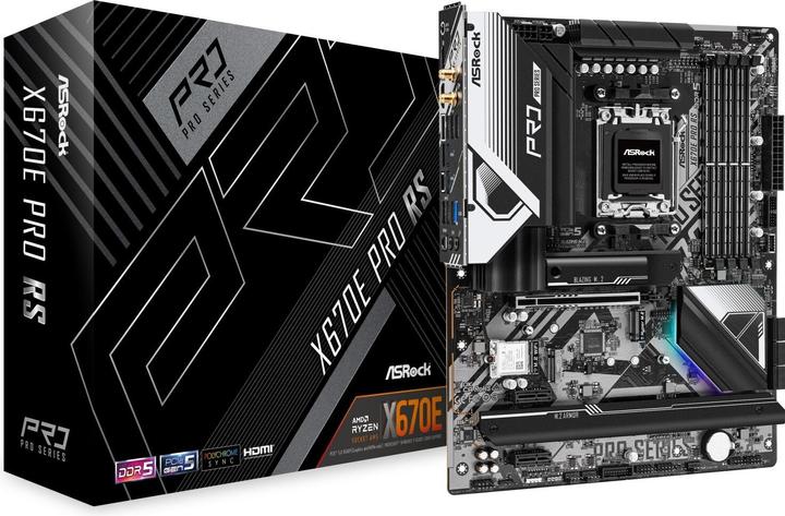 Immagine prodotto AsRock X670E PRO RS AMD AM5 X670E ATX (AM5, AMD X670E, ATX)
