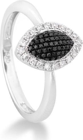 Produktbild Breuning RING - BRILLANT SCHWARZ/Brill. 0,23 Ct. N/p1 (66, 585/14 K Gold)