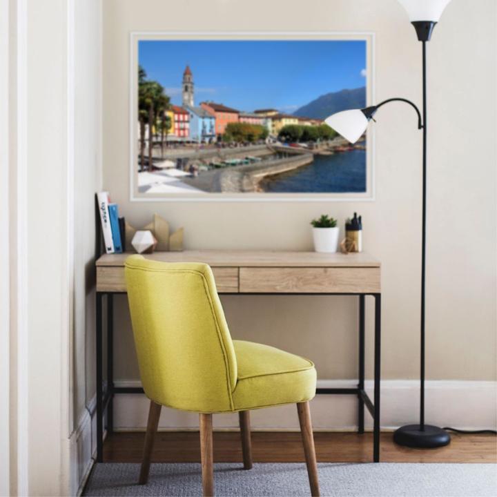 Actual product image Trenddeko Harbour promenade at Lago Maggiore (80 x 50 cm)