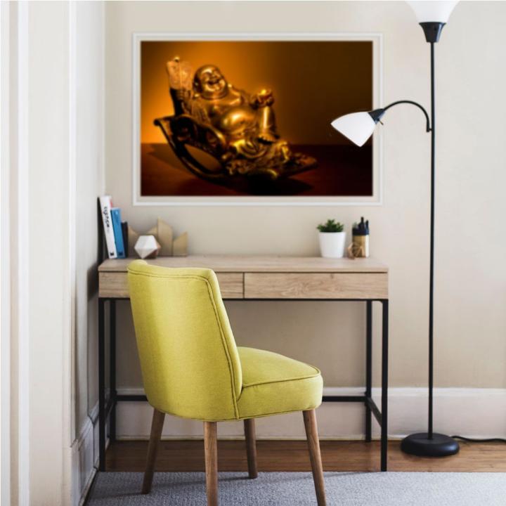 Actual product image Trenddeko Happy Buddha (60 x 40 cm, 40 x 30 cm, 80 x 50 cm, 100 x 70 cm, 120 x 80 cm)