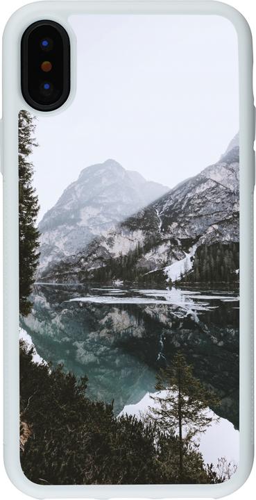 Actual product image PhoneLook Cover silicone white winter 22 snowy mountain and lake (Apple iPhone XS, Apple iPhone X)