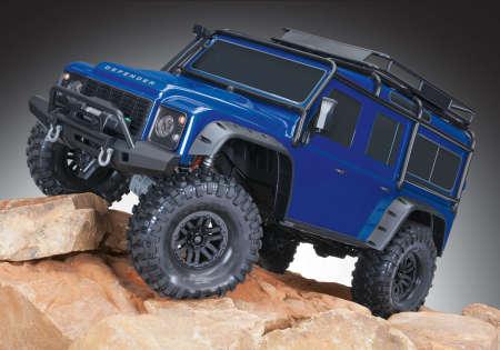 Produktbild Traxxas TRX-4 LR Defender Elektro Brushed Crawler 4WD 1:10 RTR blau (RTR Ready-to-Run)