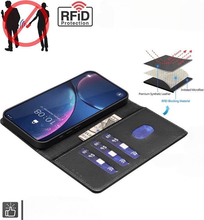 Produktbild Binfen Color Galaxy A56 - BINFEN Leder Etui Hülle mit RFID Blocker (Samsung Galaxy A56)