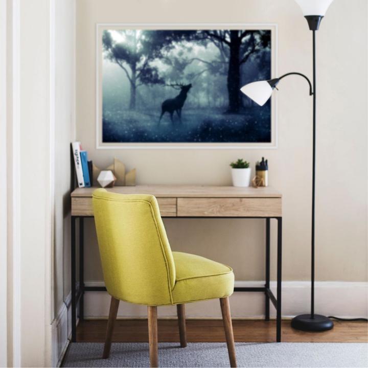 Immagine prodotto Trenddeko Cervi nella foresta mattutina (100 x 70 cm)
