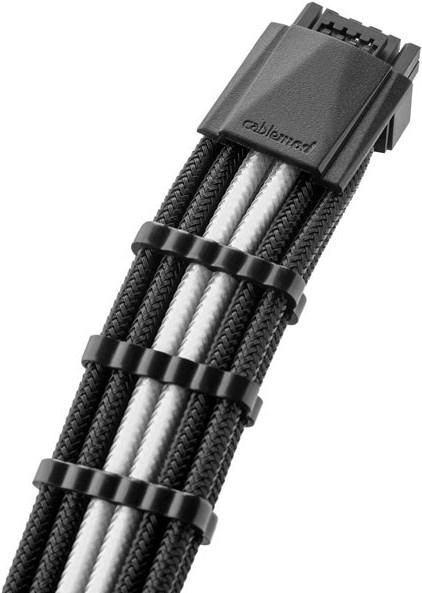 Produktbild CableMod Pro ModMesh 12VHPWR auf 3x PCI-e Verlängerung - 45cm, schwarz/weiss