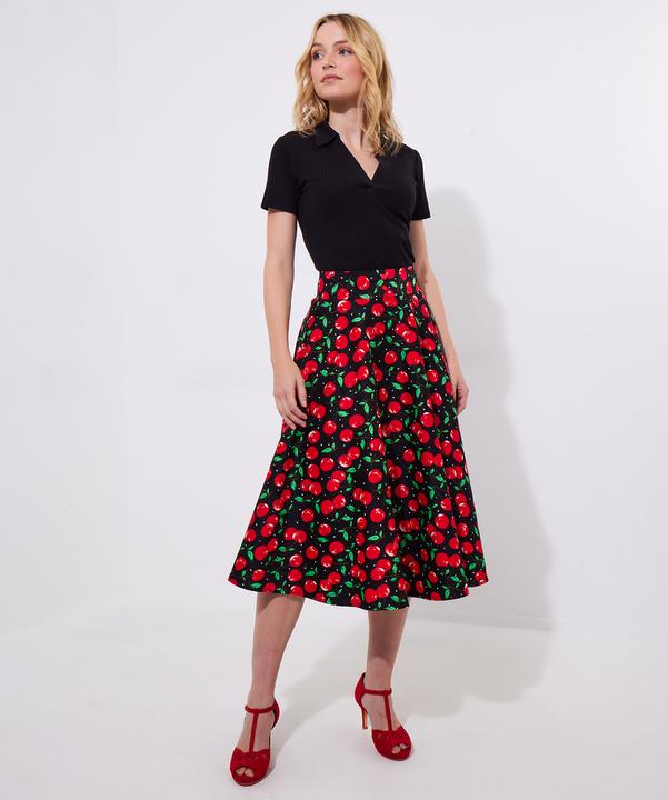 Immagine prodotto Joe Browns Cherry Print Vintage Midi Skirt (36)