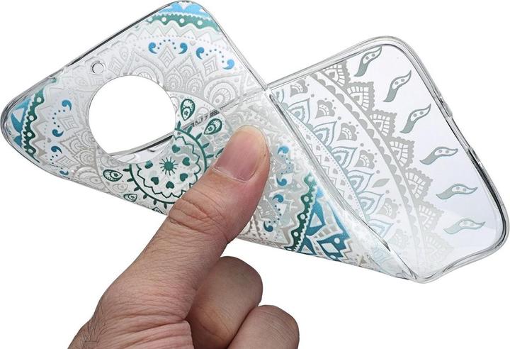 Produktbild König Design Henna Cover für Handy Motorola Moto E4 Plus Case Schutz Hülle Silikon Sonne Blau (Motorola Moto E4 Plus)
