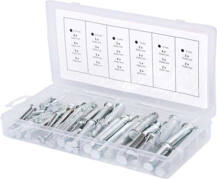 Produktbild KS Tools Sortiment Sicherungsbolzen, Ã˜ 5-12mm, 21 Grössen, 60-tlg.