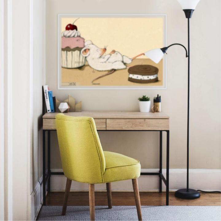 Produktbild Trenddeko Maus mit Muffin (100 x 70 cm)