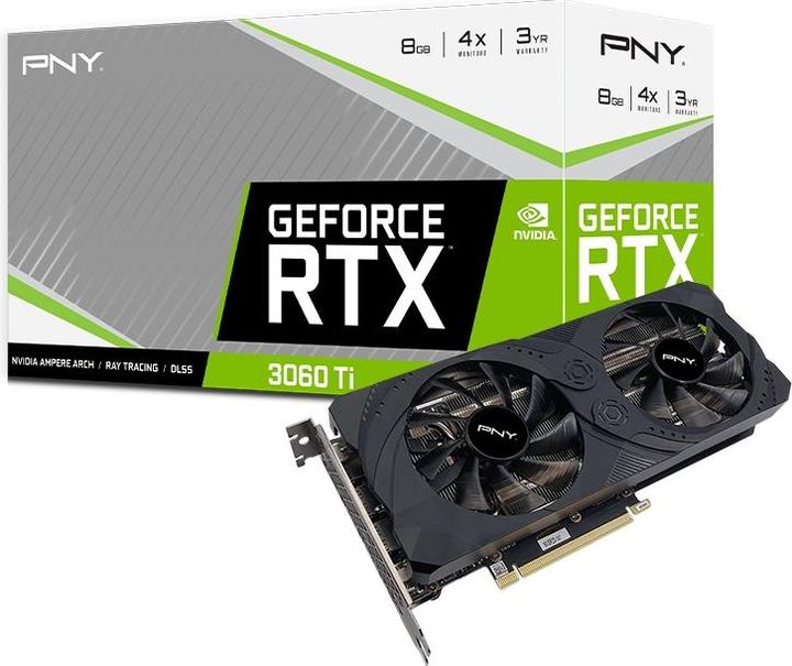 Image du produit PNY RTX3060 TI UPRISING Double GDDR6 HDMI 3xDP (8 Go)