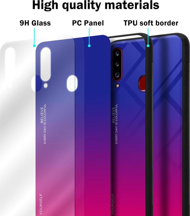 Productafbeelding Cadorabo TPU 2 kleuren glasdekking (Samsung Galaxy A20)