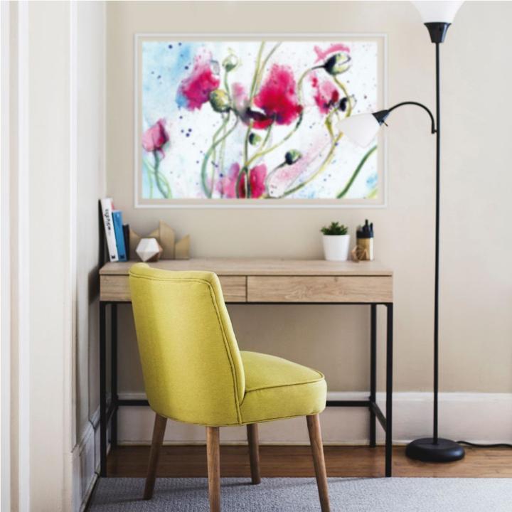 Actual product image Trenddeko Poppies watercolor (80 x 56 cm)