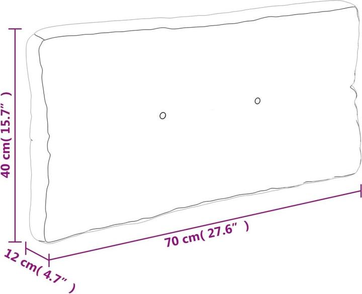 Immagine prodotto VidaXL Cuscino per pallet Divano per pallet Cuscino per pallet Cuscino per seduta 2 pezzi in tessuto crema (70 x 70 x 12 cm)